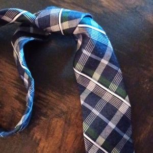 JOS.A.Bank Mens 1905 Blue Plaid Tie Classic Business Sharp EUC